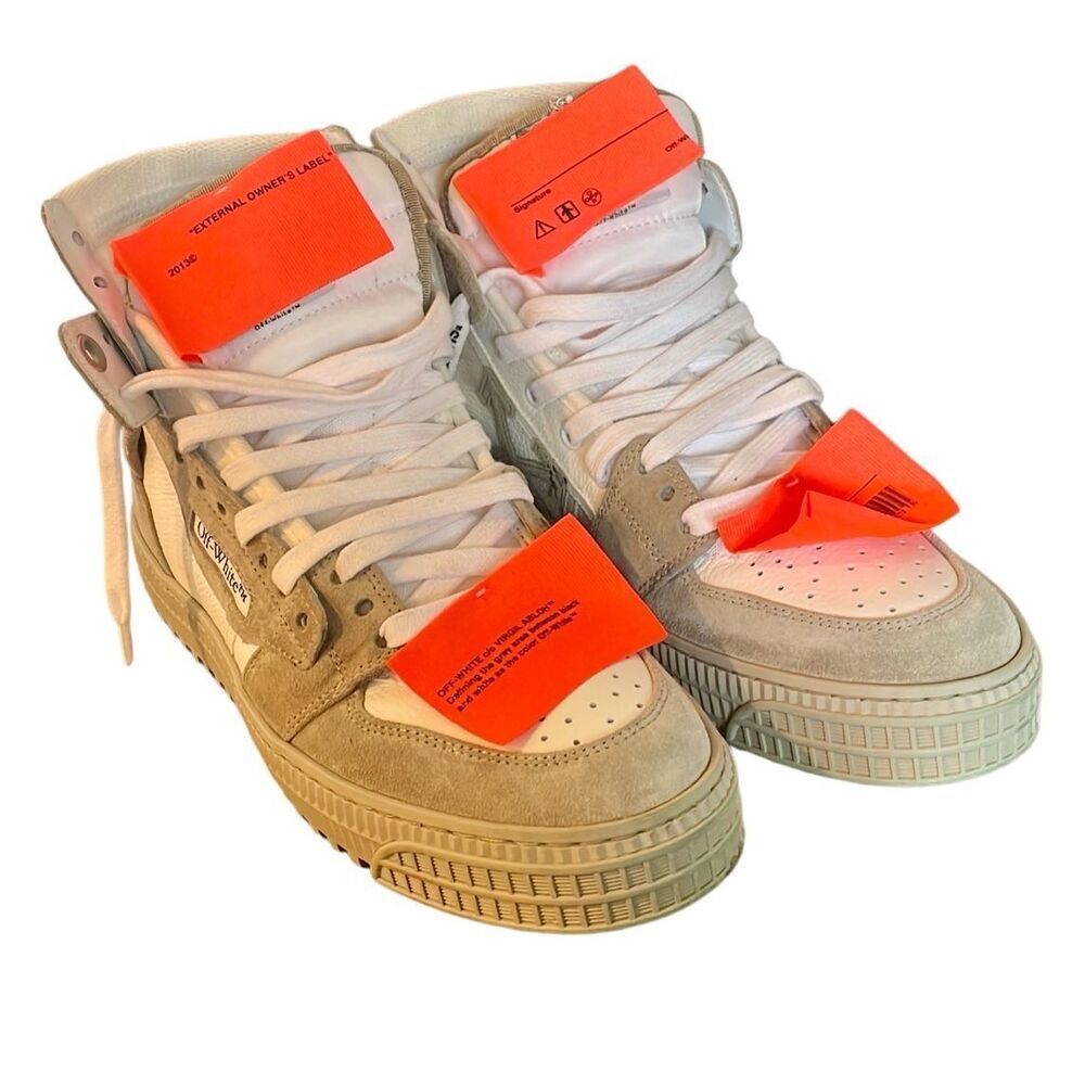 Off-White Virgil Abloh Off Court 3.0 beige suede sneaker 39